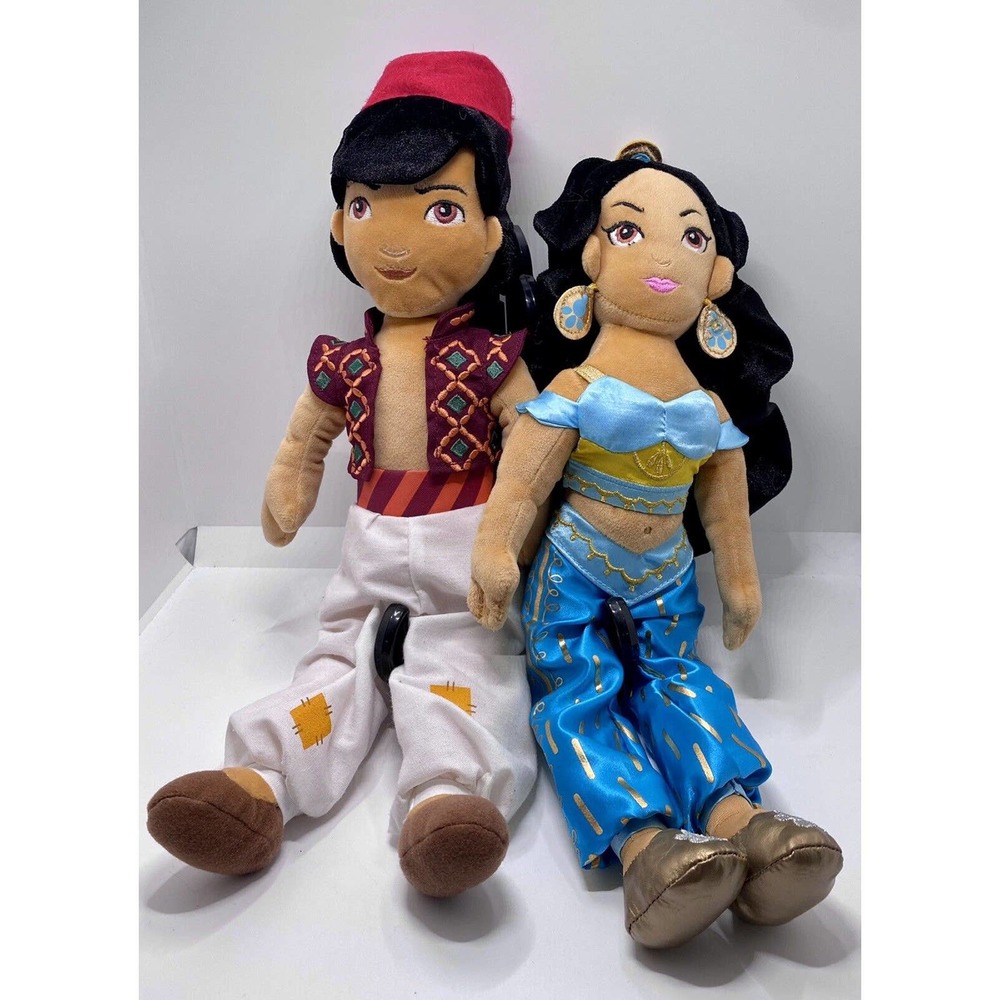 Disney Aladdin & Princess Jasmine Soft Doll 15" Broadway Musical Plush Stuffed